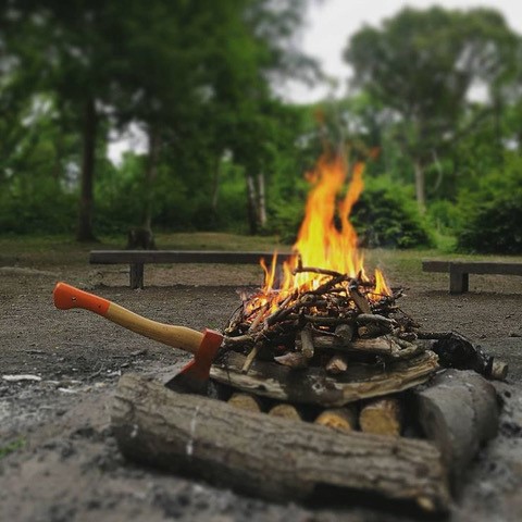 Forest School camp fire